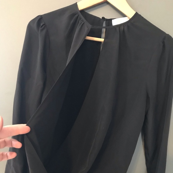 Long sleeve black Michael Kors blouse - Picture 2 of 4